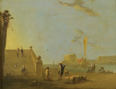 Hamnplats vid en spansk hamn av Norbert Joseph Carl Grund