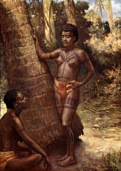 Kvinnor på Rennell Island (Polynesien) av Norman Hardy