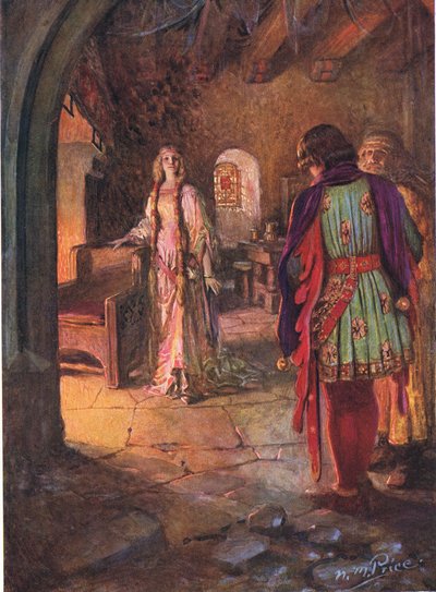 Geraint hade aldrig sett en så vacker och söt dam, illustration från "The Children
