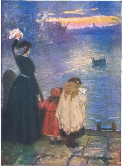 Avsked: "Det är beslutat av himlens arv, att människan från allt han älskar bäst, måste avskilja (färg litho) av Norman Mills Price