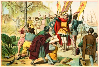 Columbus tar den nya världen i besittning av North American