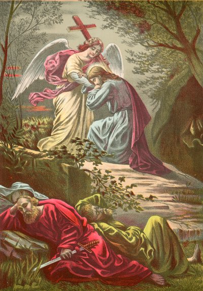 Jesus i Getsemane trädgård av North American