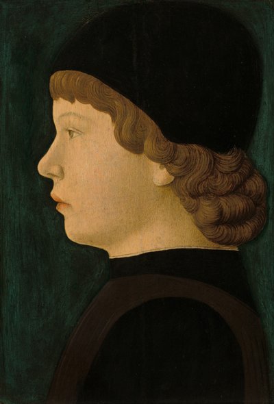 Profil Porträtt av en pojke av North Italian 15th Century