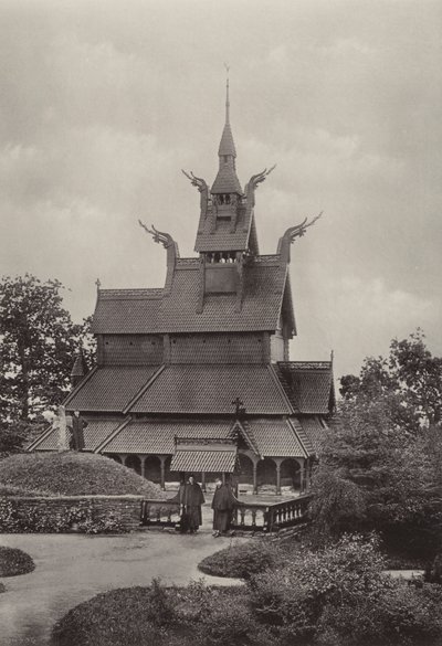 Fantoft, Stavkyrkan, Bergen (s/v foto) av Norwegian Photographer