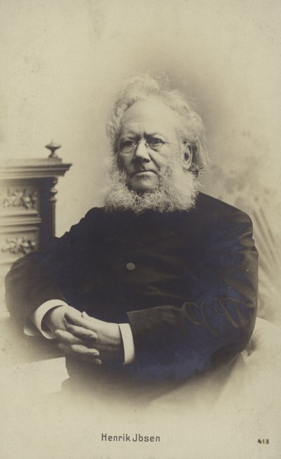 Henrik Ibsen, norsk dramatiker (s/v foto) av Norwegian Photographer
