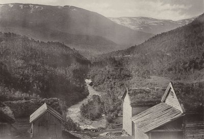 Ser österut från Stalheim Hotel (s/v foto) av Norwegian Photographer