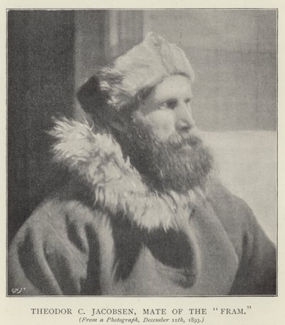 Theodor C Jacobsen, styrman till "Fram" (s/v foto) av Norwegian Photographer