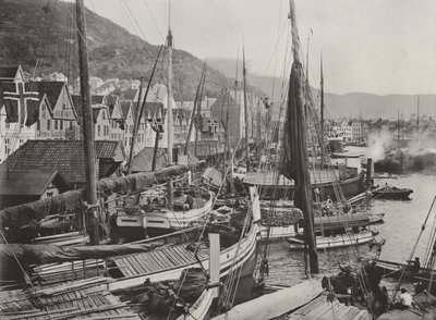Utsikt över Bergens hamn av Norwegian Photographer