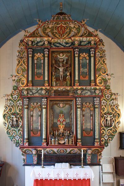 Altartavla, Mo I Rana kyrka, 1765 (målat trä) av Norwegian School