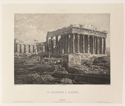 Grekland. Parthenon i Aten av Nöel Marie Paymal Lerebours