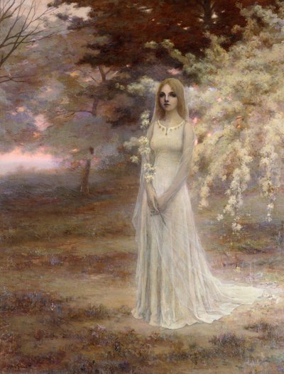 Misty Morning (olja på duk, inramad) av Numa Francois Gillet