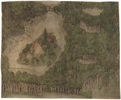 En bondgård i skogen av Nuremberg School