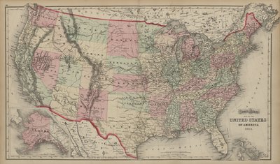 Grays atlas över USA av O.W. Gary