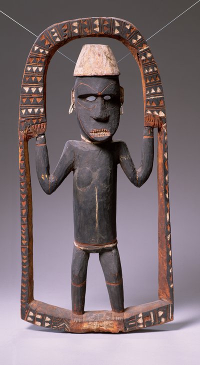 Figur från Canoe House, Salomonöarna (trä) av Oceanic