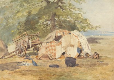 Ett zigenarläger av Octavius Oakley