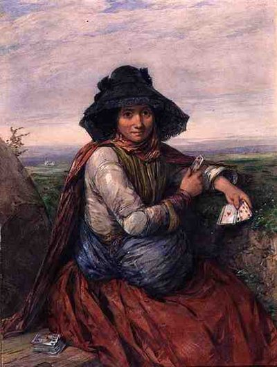 Spåmannen (akvarell på papper) av Octavius Oakley