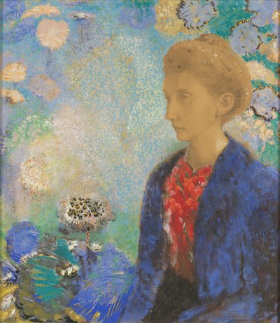 Baronessan av Domecy, ca 1900 (pastell och gouache) av Odilon Redon