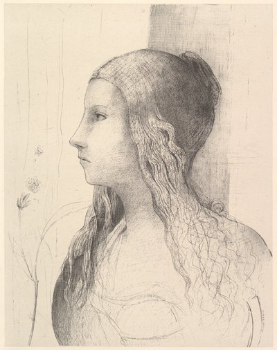 Brunnhilde The Twilight of the Gods, 1894. av Odilon Redon