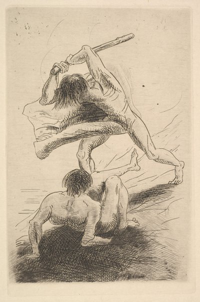 Kain och Abel, 1886. av Odilon Redon