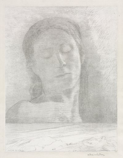 Stängda ögon av Odilon Redon