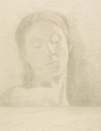 Stängda ögon av Odilon Redon