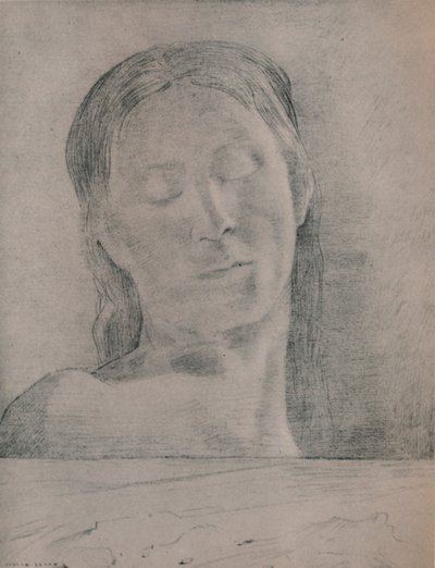 Slutna ögon, ca 1890, 1946 av Odilon Redon