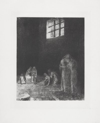 I skuggorna av människor som gråter och ber... av Odilon Redon