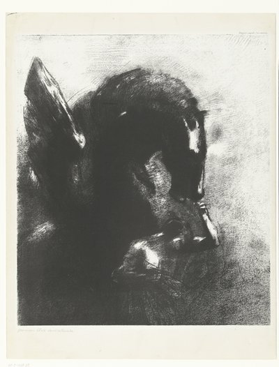 Den fängslade Pegasus Pegase captif (titel på objekt) av Odilon Redon