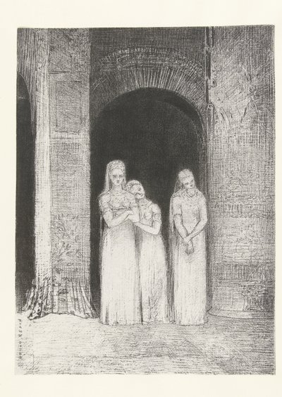 Prästinnorna stod på vakt Prästinnorna väntade La Nuit (serietitel) Natten (serietitel) av Odilon Redon