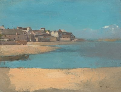 Kustby, Bretagne. Omkring 1880 av Odilon Redon