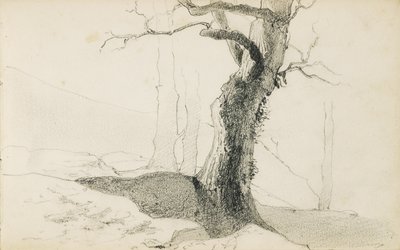Ritning från ett album med titeln "Baskien", 1862-63 av Odilon Redon