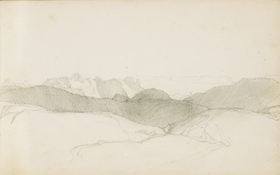 Ritning från ett album med titeln "Baskien", 1862-63 av Odilon Redon