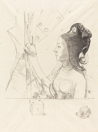 Profil av en kvinna av Odilon Redon