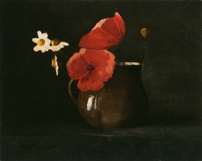 Blommor: Vallmo och tusenskönor av Odilon Redon