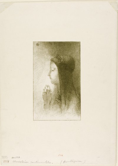 Frontispice för Chevaleries Sentimentales av Ferdinand Hérold, 1893 av Odilon Redon