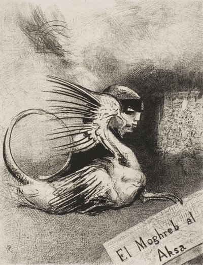 Frontispice för El Moghreb al Aksa av Edmond Picard av Odilon Redon