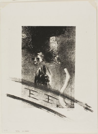 Frontispiece till Iwan Gilkins Damnation av konstnären av Odilon Redon