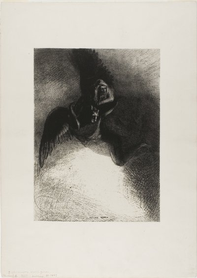 Frontispice till A Gustave Flaubert (Till Gustave Flaubert) av Odilon Redon