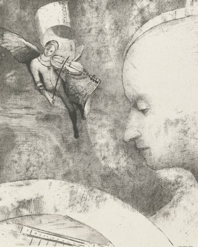 Heavenly Art, 1894 (tryck) av Odilon Redon