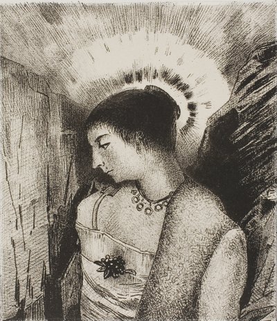 Här är den goda gudinnan, bergens Idaean Mother, skylt 15 av 24 av Odilon Redon