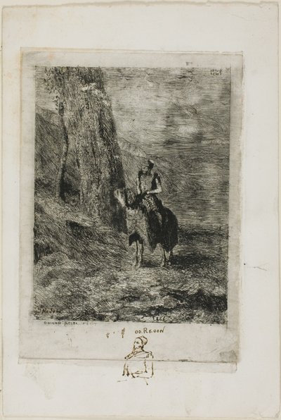 Ryttare som väntar av Odilon Redon