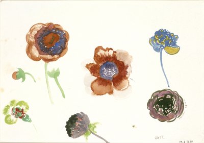 Åtta blomsterstudier av Odilon Redon