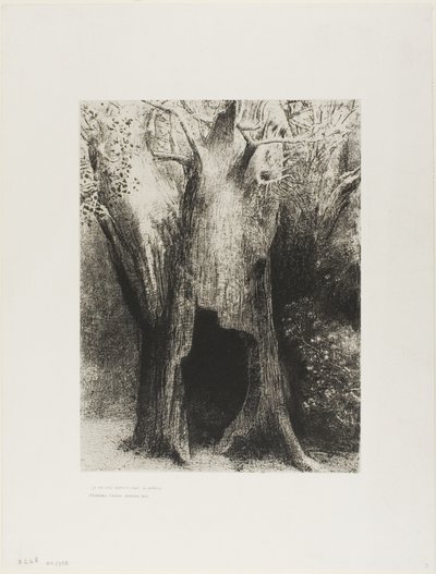 Jag kastade mig in i ensamheten. I Dwelt in the Tree behind Me, skylt 9 av 24 av Odilon Redon