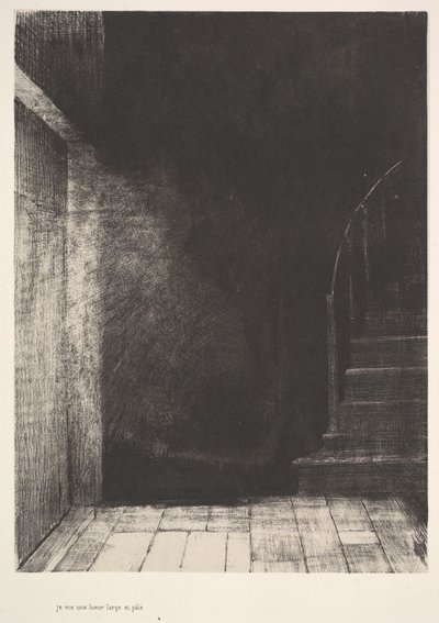 Jag såg en ljusblixt, stor och blek, 1896. av Odilon Redon