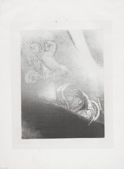 Han faller ner i avgrunden... av Odilon Redon