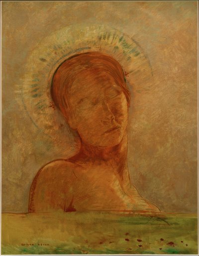 I himlen (med slutna ögon) av Odilon Redon