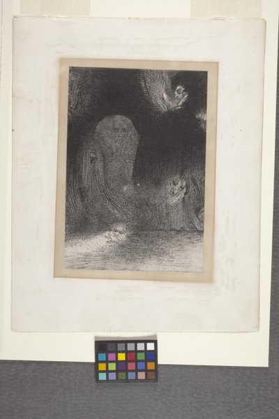 Several Times I Saw In The Heavens (litografi på kinesiskt applikationspapper) av Odilon Redon