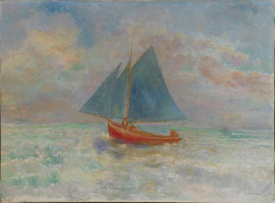 Le Bateau rouge Den röda båten, ca. 1910. av Odilon Redon