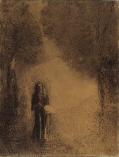 Den promenerande, studie till ”Gående Buddha” av Odilon Redon