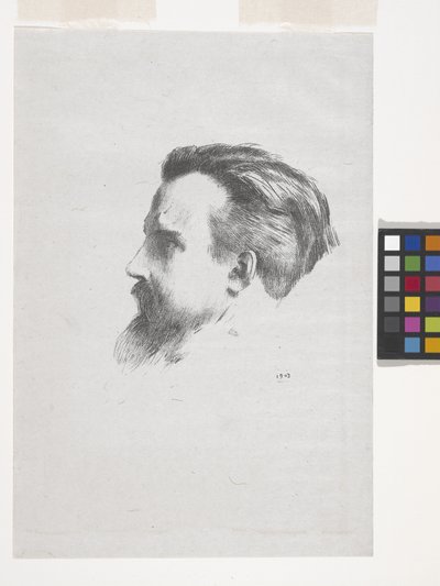 Maurice Denis (litografi på Chine Volant Paper) av Odilon Redon
